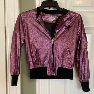 Disney d-signed shiny pink zip up top (2 available, one medium, one large)
